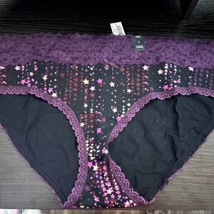 Torrid 2x Hipster Black/ Purple Star Underwear